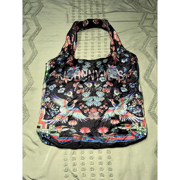 Johnny Was Handbags - Johnny was floral birds reusable nylon shopping bag bohemian boho chic